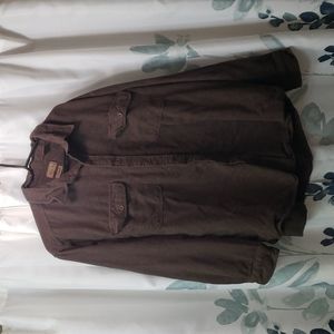 Marino Bay Men's 2XL Chamois Dark Brown Button Up Shirt